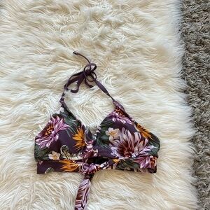 Purple Floral bikini top